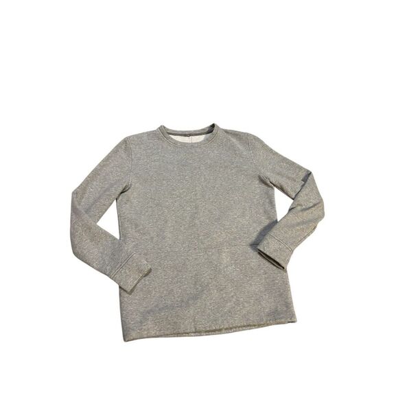 lululemon athletica Tops - Lululemon Yes Fleece Crewneck Sweatshirt Gray Side Zips Pocket Size 6 Activewear
